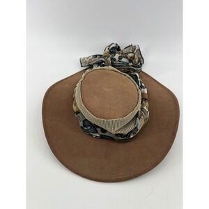 Jacaru Australia Shady Lady Western Cowboy Hat M Brown Suede Mesh Band Safari